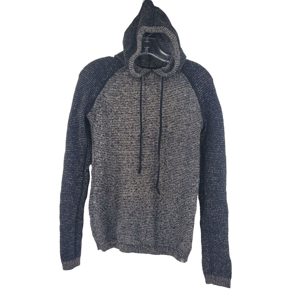 Eddie Bauer Hooded Pullover Knit Sweater Women's Size Small Black